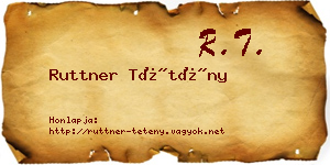 Ruttner Tétény névjegykártya